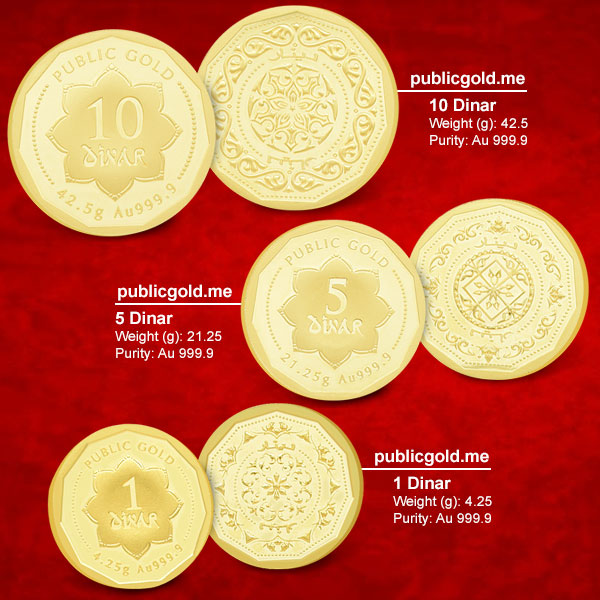 Set dinar Public Gold
