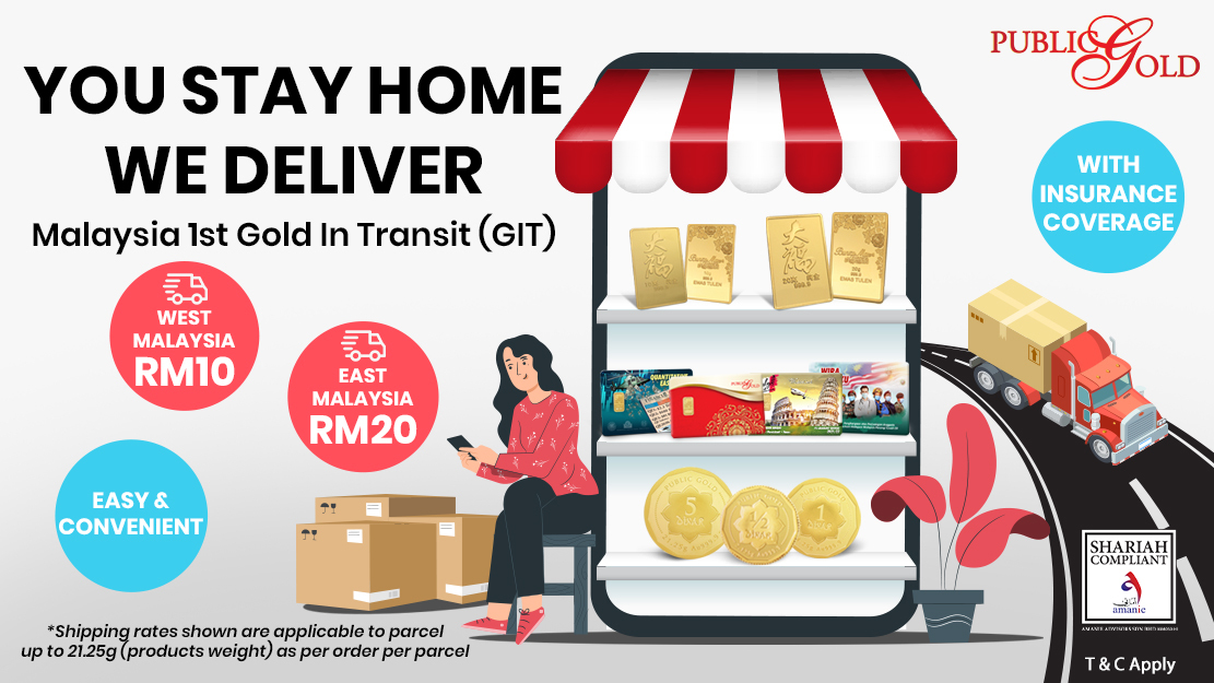 Servis penghantaran emas Public Gold GIT