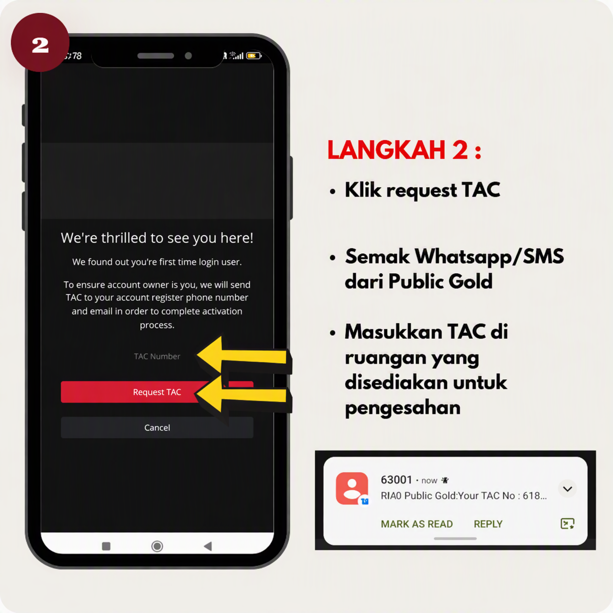 Pengesahan Akaun langkah 2