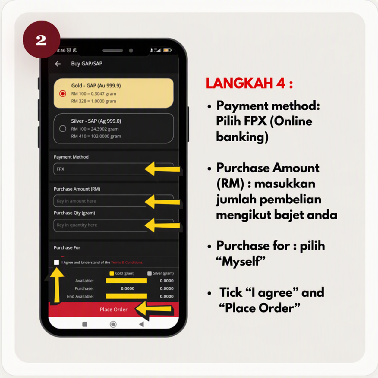 Pengaktifan Akaun langkah 2